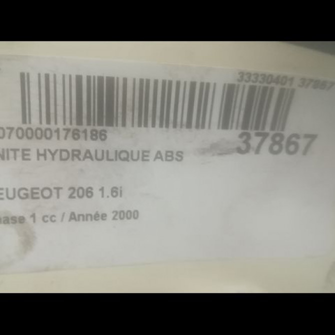 Unité hydraulique ABS occasion PEUGEOT 206 Phase 1 09-1998->03-2009 1.6i 454143 3