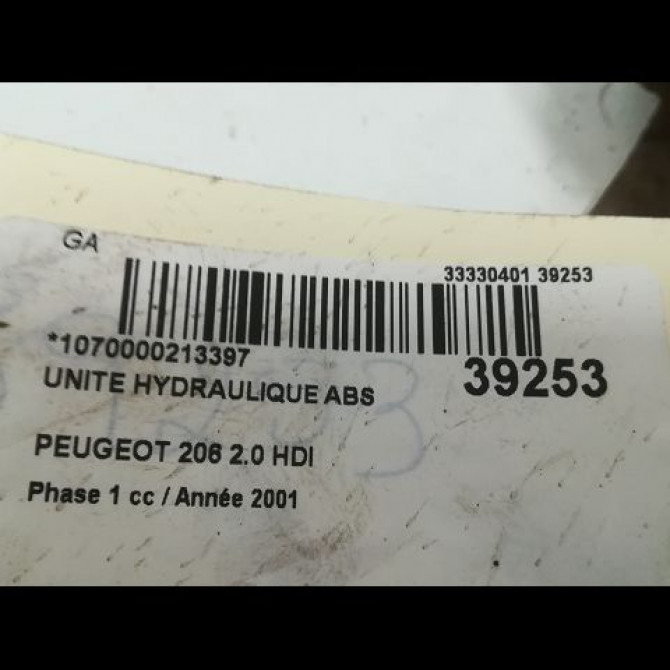 Unité hydraulique ABS occasion PEUGEOT 206 Phase 1 09-1998->03-2009 2.0 HDI 454143 4