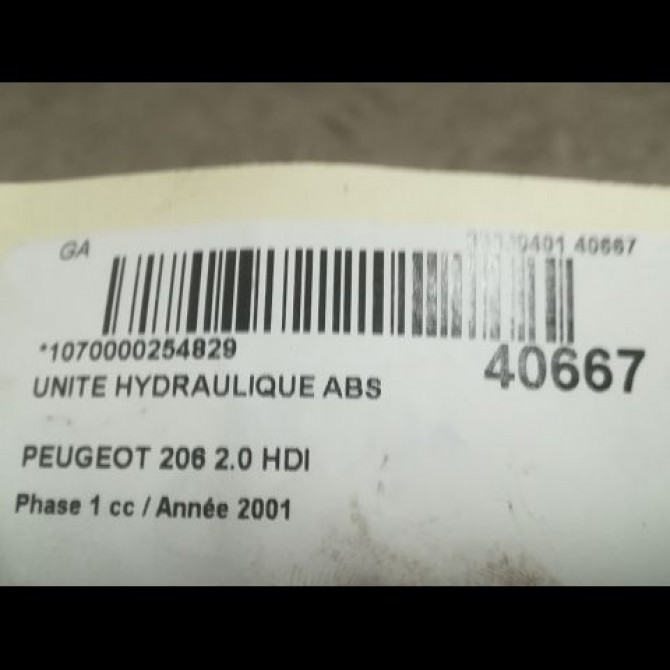 Unité hydraulique ABS occasion PEUGEOT 206 Phase 1 09-1998->03-2009 2.0 HDI 454143 4