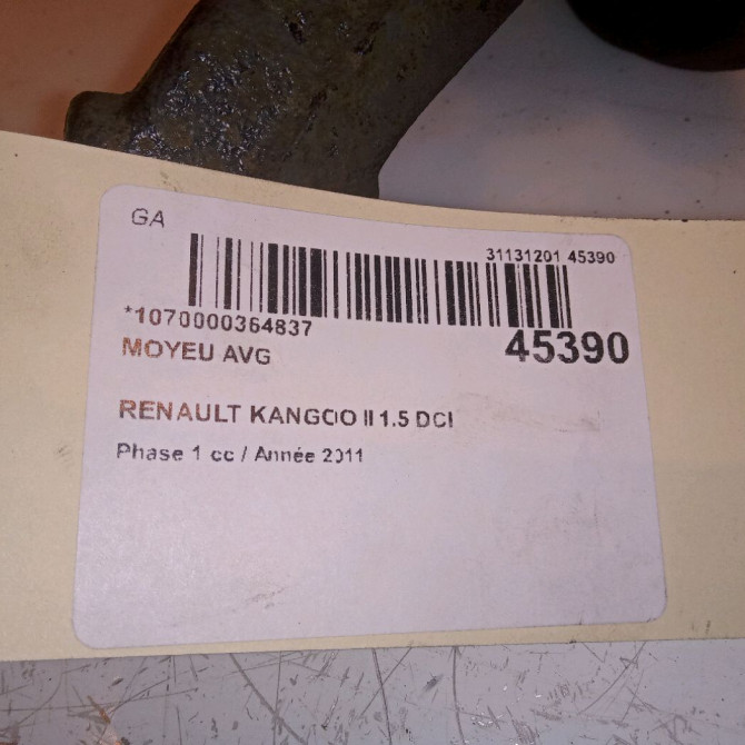 Moyeu avg occasion RENAULT KANGOO II Phase 1 01-2008->03-2013 1.5 DCI 105ch 8200361237 4