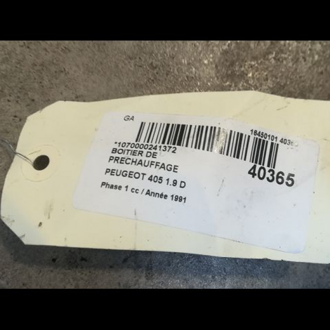 Boitier de préchauffage occasion PEUGEOT 405 Phase 1 07-1987->06-1992 1.9 D 598115 3