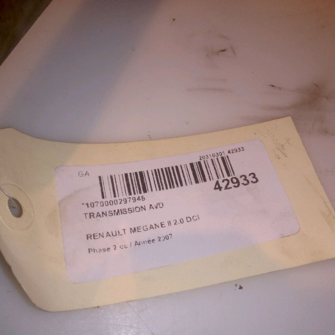 Transmission avant droite occasion RENAULT MEGANE II Phase 2 01-2006->06-2009 2.0 DCI 150ch 8200776962 6