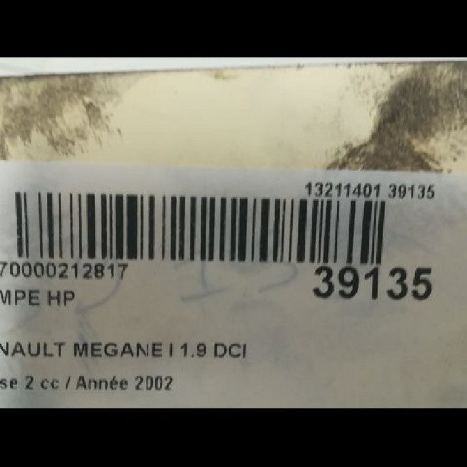 Pompe hp occasion RENAULT MEGANE I Phase 2 03-1999->06-2003 1.9 DCI 4