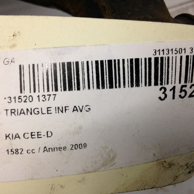 Triangle inf avg occasion KIA CEE D II Phase 1 09-2012->... 545002H000 3