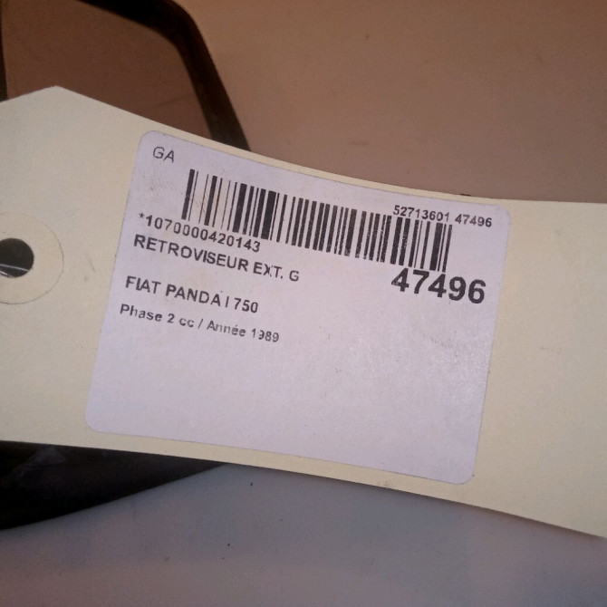 Retroviseur exterieur gauche occasion FIAT PANDA I Phase 2 03-1986->09-2003 750 7603379 5