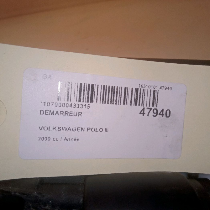 Démarreur occasion VOLKSWAGEN POLO III Phase 2 11-1999->12-2001 85911023JX 8