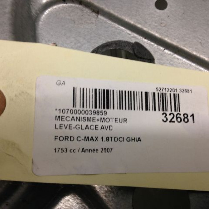 Mecanisme + moteur lève-glace avant droit occasion FORD CMAX I Phase 2 03-2007->09-2010 1.8 TDCI 8v 115ch 1738646 3