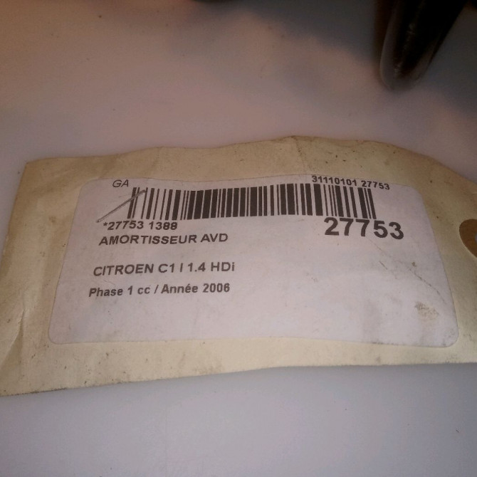 Amortisseur avant droit occasion CITROEN C1 I Phase 1 06-2005->11-2008 1.4 HDi 00005202SF 5