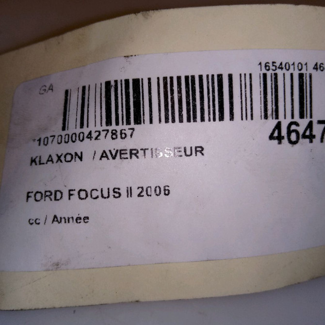 Klaxon  / avertisseur occasion FORD FOCUS II Phase 1 09-2004->12-2007 1.6 TI-VCT 1340653 5