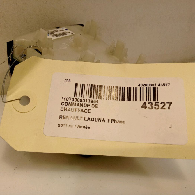 Commande de chauffage occasion RENAULT LAGUNA III Phase 2 11-2010->03-2013 1.5 DCI 8v 110ch 3