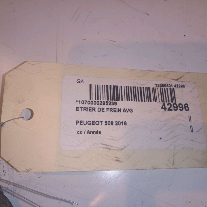 Etrier de frein avant gauche occasion PEUGEOT 508 phase 2 06-2014->... 2.0 HDI 140ch 4401R6 2
