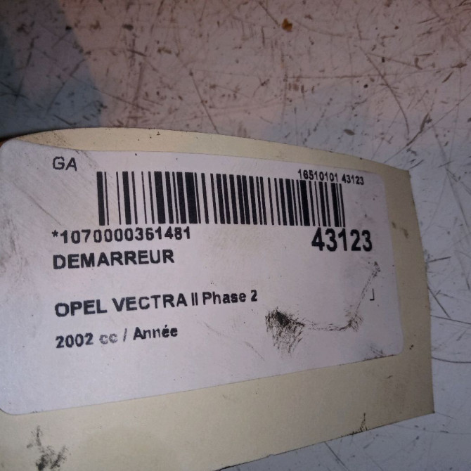 Démarreur occasion OPEL VECTRA II Phase 2 02-1999->06-2002 2.2 DTI 16v 55350543 5