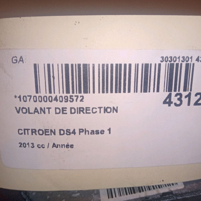 Volant de direction occasion  4109QV 4