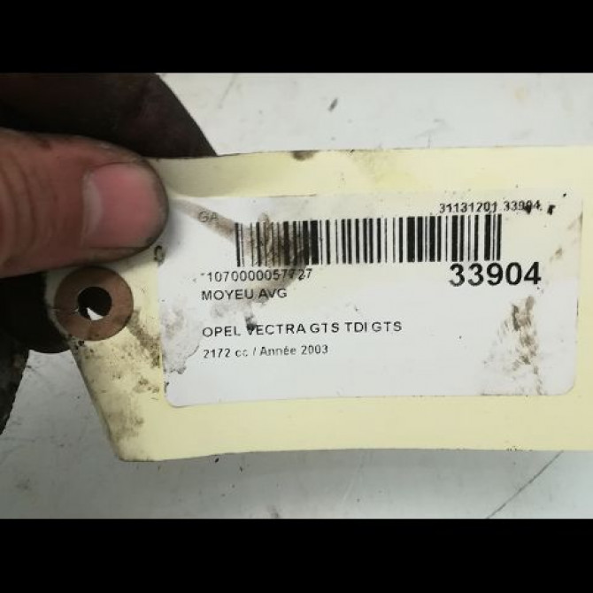 Moyeu avg occasion OPEL VECTRA III Phase 1 06-2002->10-2005 2.2 DTI 16v 125ch 93186387 5