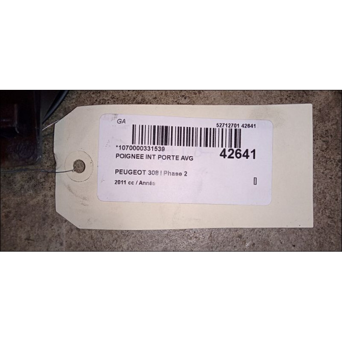 Poignee int porte avg occasion PEUGEOT 308 I Phase 2 04-2011->12-2014 1.6 THP 156ch 9143Q1 3