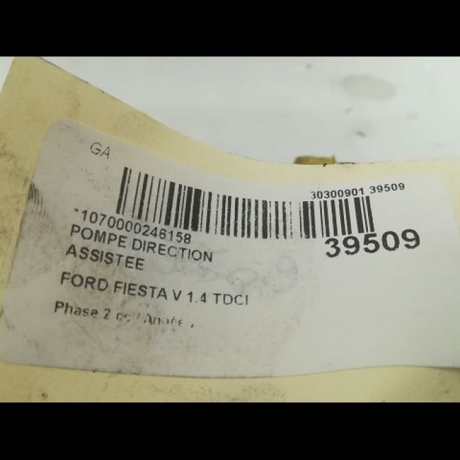Pompe direction assistee occasion FORD FIESTA V Phase 2 10-2005->10-2008 1.4 TDCI 3
