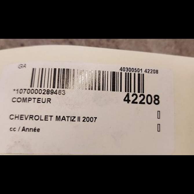 Compteur occasion CHEVROLET MATIZ II Phase 1 06-2005->09-2009 0.8i 96664175 3