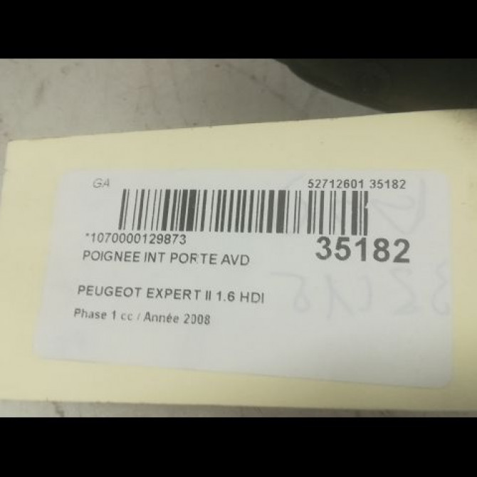 Poignee int porte avd occasion PEUGEOT EXPERT II Phase 1 01-2007->... 1.6 HDI 90ch 9144C1 3