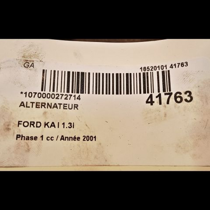 Alternateur occasion FORD KA I Phase 1 10-1996->10-2008 1.3i 1108479 4