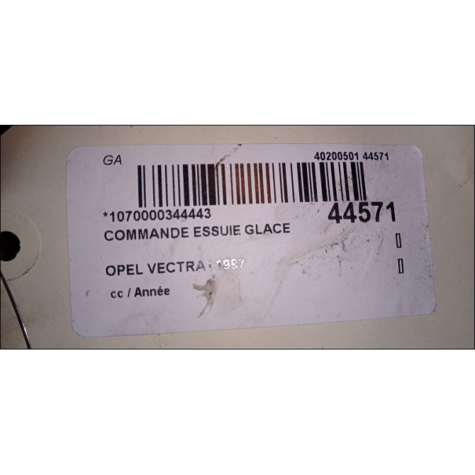 Commande essuie glace occasion OPEL VECTRA II Phase 1 11-1995->02-1999 2.0i 136ch 90413243 3