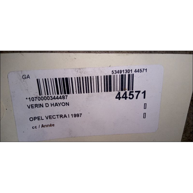 Verin droit hayon occasion OPEL VECTRA II Phase 1 11-1995->02-1999 2.0i 136ch 90463749 2