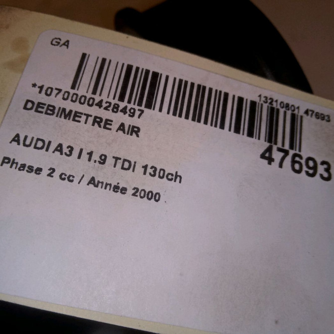 Debimetre air occasion AUDI A3 I Phase 2 10-2000->06-2003 1.9 TDi 130ch 71906461AX 5