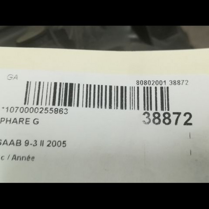 Phare gauche occasion SAAB 9-3 II 12797388 3