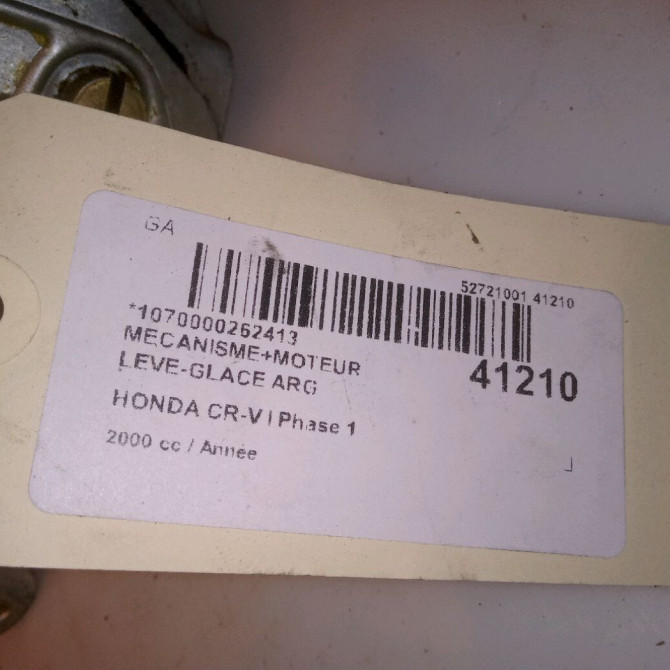 Mecanisme+moteur leve-glace arg occasion HONDA CR-V I Phase 1 05-1997->10-2002 2.0i 147ch 72751S10J01 7
