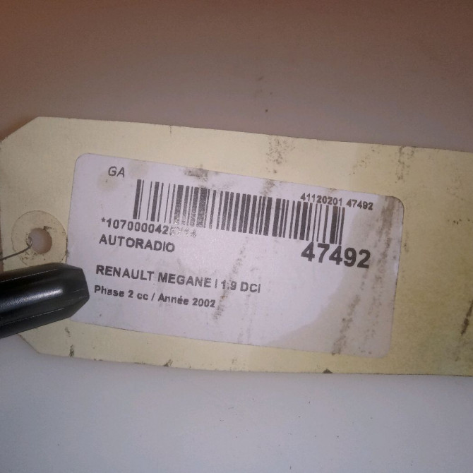 Autoradio occasion RENAULT MEGANE I Phase 2 03-1999->06-2003 1.9 DCI 8200153140 5