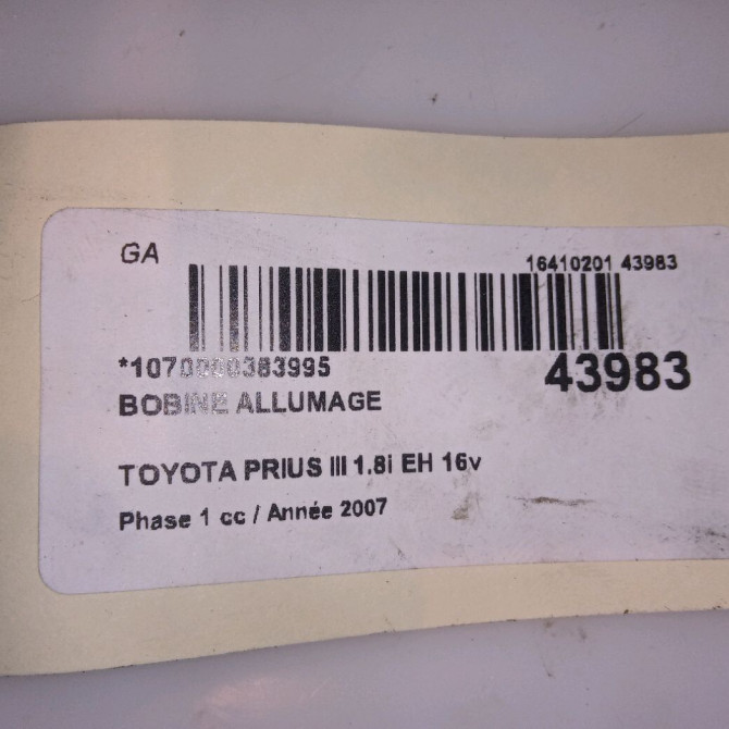 Bobine allumage occasion TOYOTA PRIUS II 9091902265 4