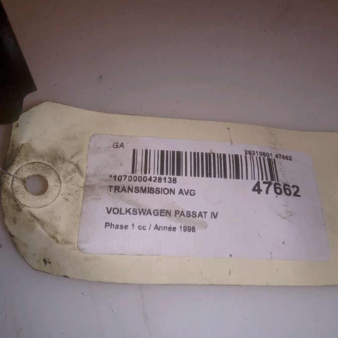 Transmission avant gauche occasion VOLKSWAGEN PASSAT IV Phase 1 10-1996->10-2000 1.9 TDI 90ch 8D0407453X 5
