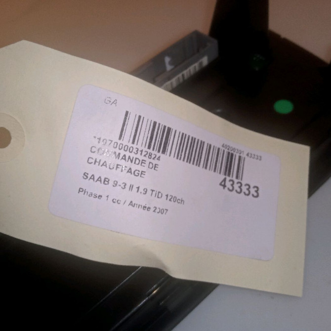 Commande de chauffage occasion SAAB 9-3 II Phase 1 09-2005->09-2007 1.9 TiD 120ch 12772892 4