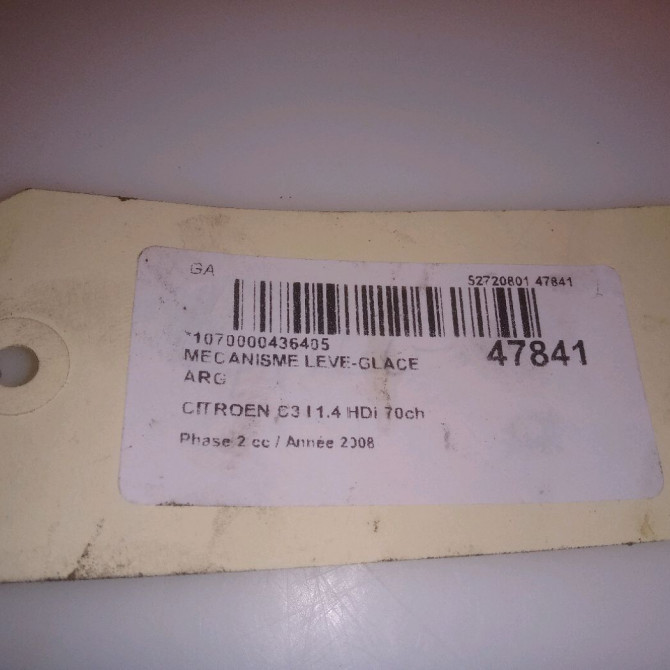 Mecanisme leve-glace arrière gauche occasion CITROEN C3 I Phase 2 10-2005->12-2010 1.4 HDi 70ch 922395 4