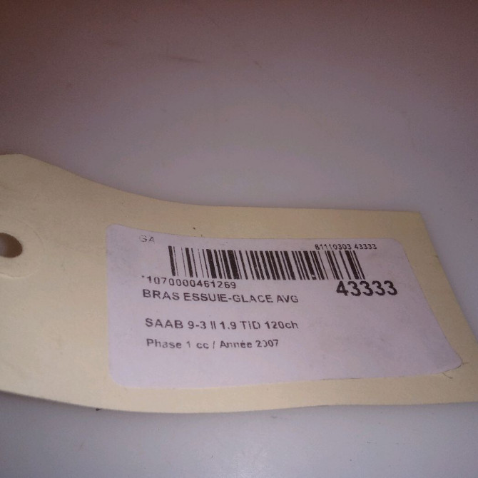 Bras essuie-glace avant gauche occasion SAAB 9-3 II Phase 1 09-2005->09-2007 1.9 TiD 120ch 12760913 4