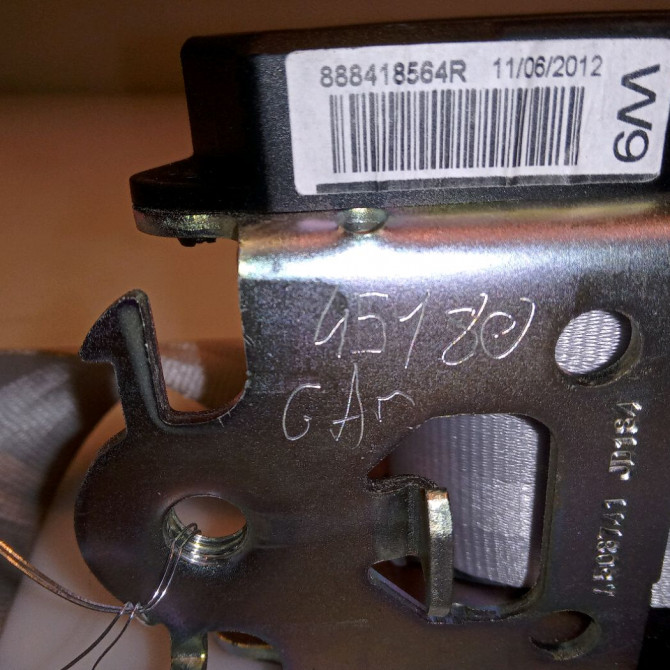 Ceinture arrière gauche occasion RENAULT MEGANE III Phase 2 01-2012->06-2014 1.5 DCI 110ch 888417478R 2