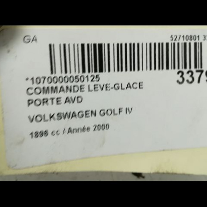 Commande lève-glace porte avant droite occasion VOLKSWAGEN GOLF IV GOLF IV Phase 1 1998-01-01->2005-06-30 1.9 TDI 90ch 3B0959855B01C 4