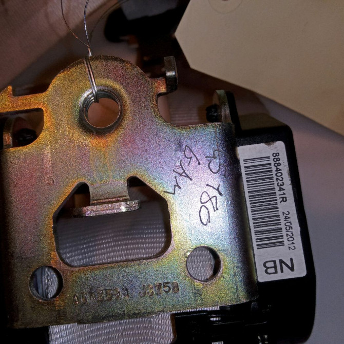 Ceinture arrière droite occasion RENAULT MEGANE III Phase 2 01-2012->06-2014 1.5 DCI 110ch 888405316R 2