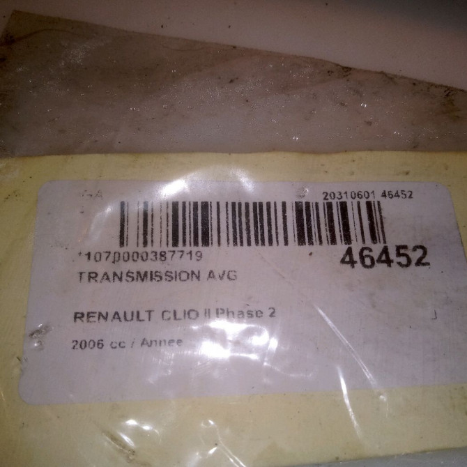 Transmission avant gauche occasion RENAULT CLIO II Phase 2 06-2001->07-2006 391015531R 5