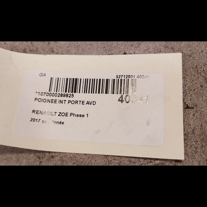 Poignee int porte avd occasion RENAULT ZOE Phase 1 10-2012->... 3
