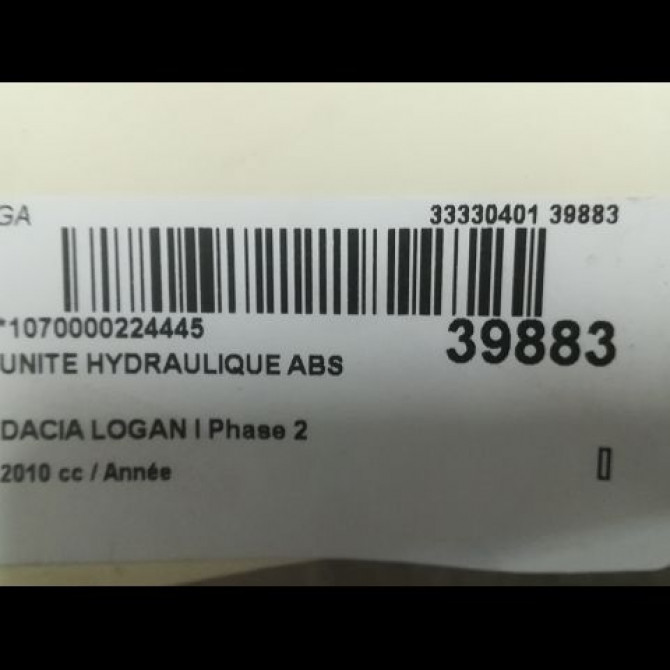 Unité hydraulique ABS occasion DACIA LOGAN I Phase 2 07-2008->12-2012 1.5 DCI 70ch 8201063079 3