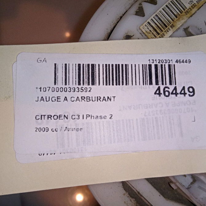 Jauge a carburant occasion CITROEN C3 I Phase 2 10-2005->12-2010 1.1i 60ch 5