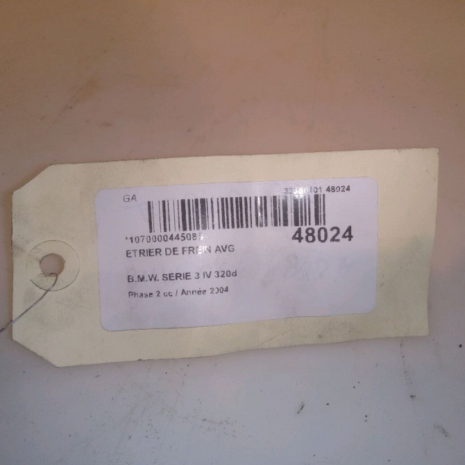 Etrier de frein avant gauche occasion B.M.W. SERIE 3 IV Phase 2 09-2001->03-2005 320d 34116758113 5