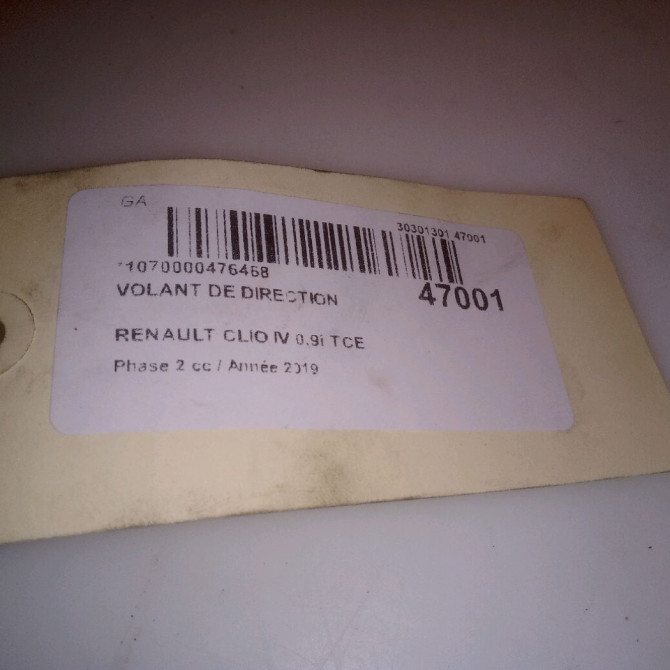 Volant de direction occasion RENAULT CLIO IV Phase 2 08-2016->... 0.9i TCE 484000110R 4