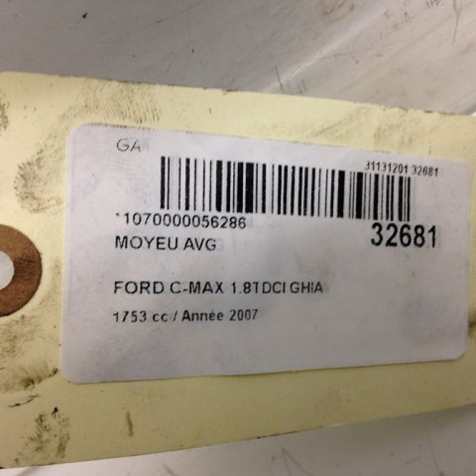 Moyeu avg occasion FORD CMAX I Phase 2 03-2007->09-2010 1.8 TDCI 8v 115ch 1471854 4