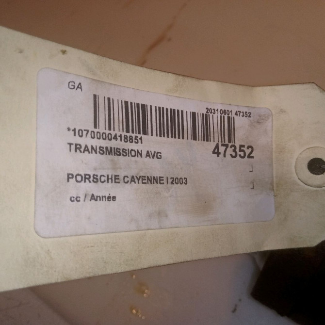 Transmission avant gauche occasion PORSCHE CAYENNE I 5
