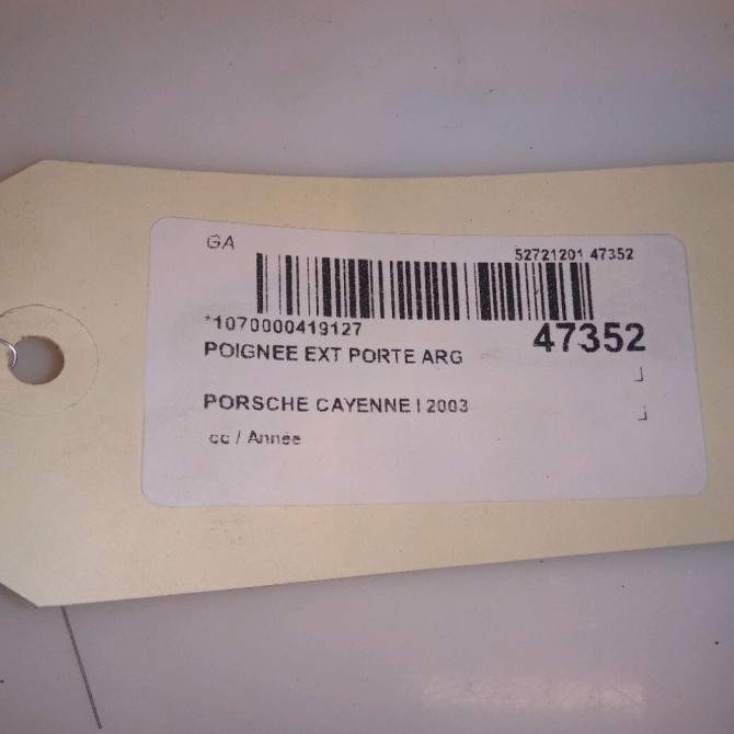 Poignee ext porte arg occasion PORSCHE CAYENNE I 4