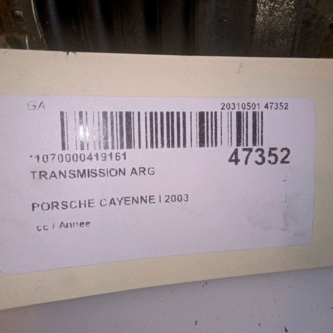 Transmission arrière gauche occasion PORSCHE CAYENNE I 5
