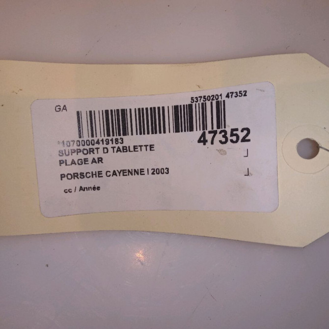 Support d tablette plage ar occasion PORSCHE CAYENNE I 4