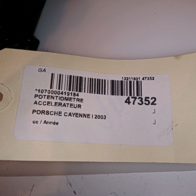 Potentiometre accelerateur occasion PORSCHE CAYENNE I 4