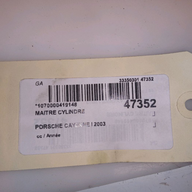 Maitre cylindre occasion PORSCHE CAYENNE I 5